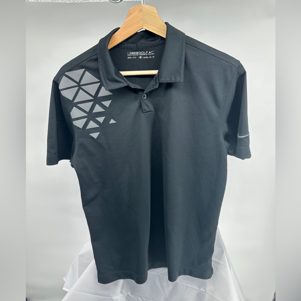 Nike Dri-FIT TW Tiger Woods black and gray polo